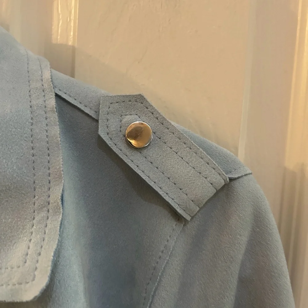 philosophy Blue Women's Faux Leather Jacket - Picture 9 of 10
